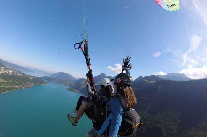 Paragliding flight Child
